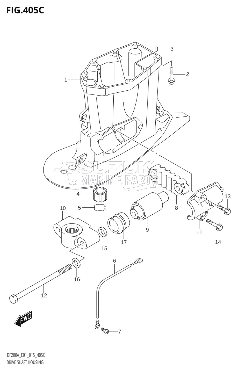 DRIVE SHAFT HOUSING (DF200AZ:E01)