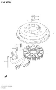 00994F-910001 (2019) 9.9hp P01-Gen. Export 1 (DF9.9A  DF9.9AR) DF9.9A drawing MAGNETO (DF8AR:P01)