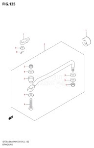 08002F-310001 (2013) 80hp E40-Costa Rica (DF80A) DF80A drawing DRAG LINK (DF80A E01)