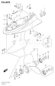 05004F-610001 (2016) 50hp E03-USA (DF50AVT) DF50A drawing GEAR CASE (DF60AVT:E03)