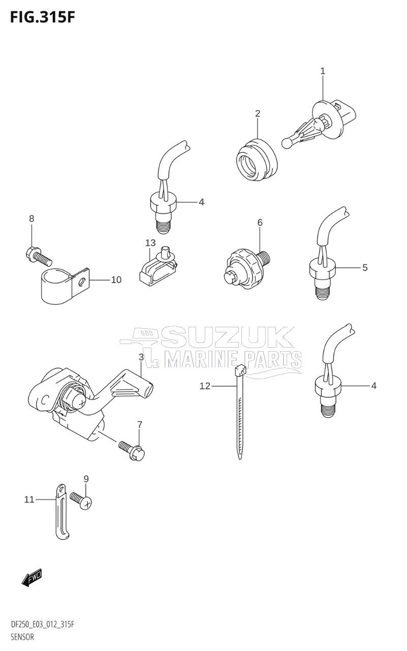 SENSOR (DF250Z:E03)