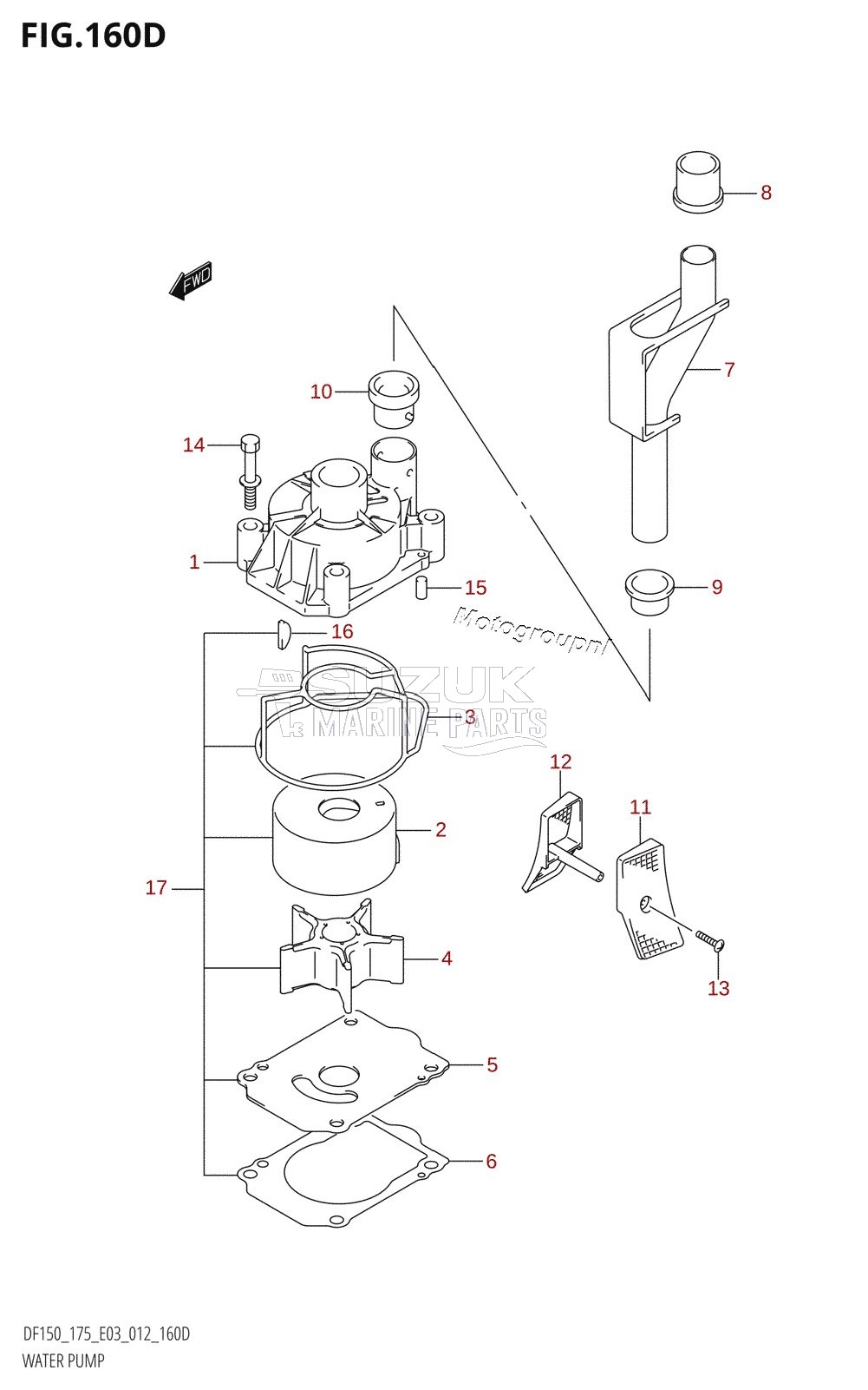 WATER PUMP (DF175Z:E03)