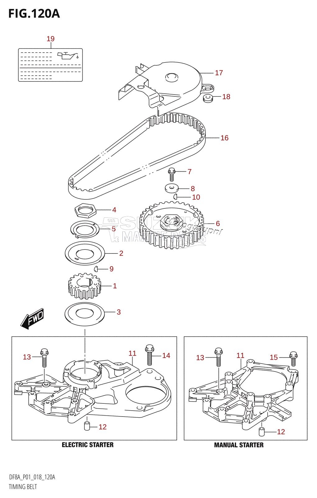 TIMING BELT (DF8A,DF9.9A)