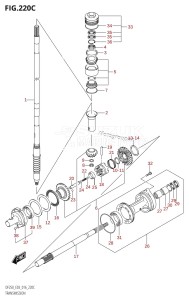 DF200 From 20002F-610001 (E03)  2016 drawing TRANSMISSION (DF225T:E03)