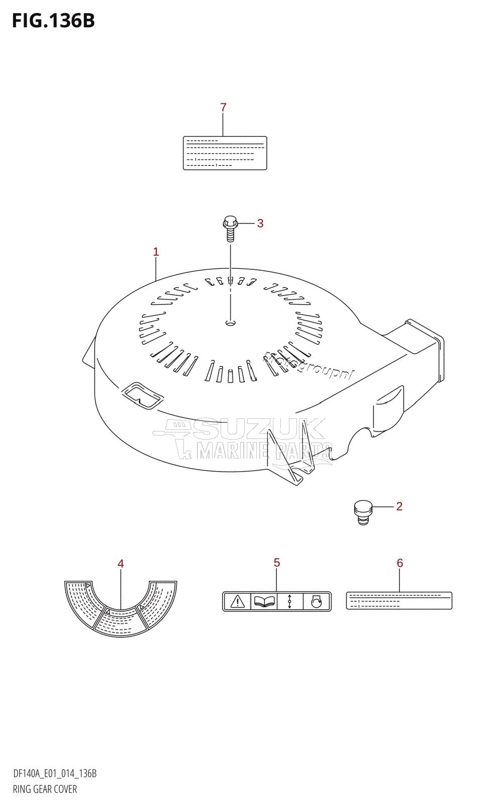 RING GEAR COVER (DF100AT:E40)