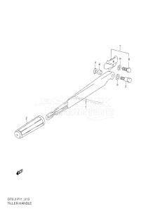 DT2.2 From 00222-421001 ()  2004 drawing TILLER HANDLE