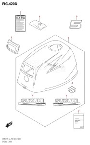 DF6A From 00603F-240001 (P01)  2022 drawing ENGINE COVER (DF5A:020)