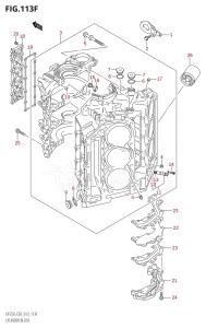 DF250ST From 25004F-310001 (E03)  2013 drawing CYLINDER BLOCK (DF250Z:E03)