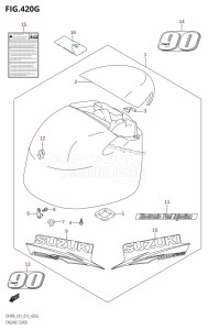 DF90A From 09003F-310001 (E01 E40)  2013 drawing ENGINE COVER (DF90A:E01)