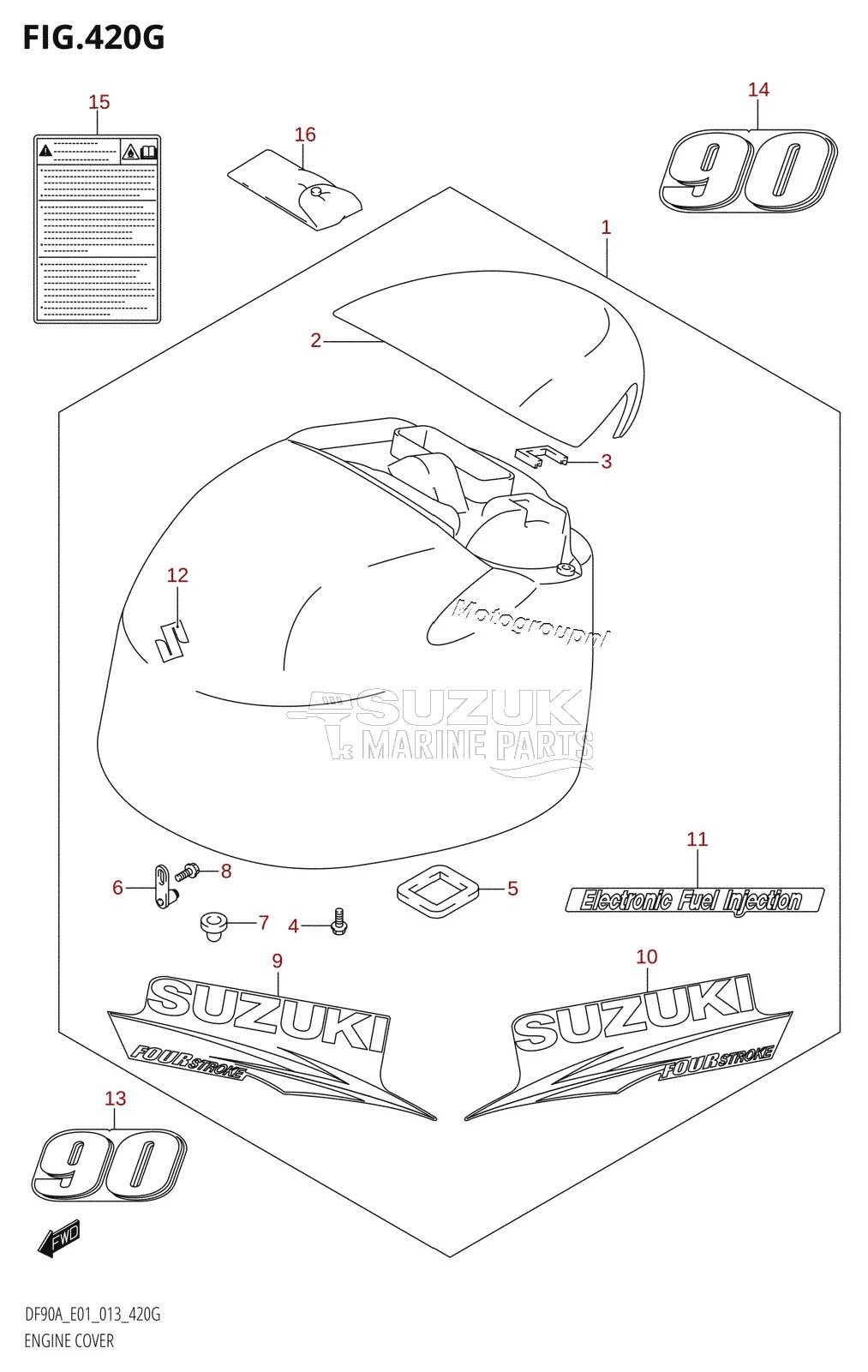 ENGINE COVER (DF90A:E01)