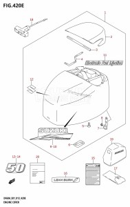 DF60A From 06002F-310001 (E01 E40)  2013 drawing ENGINE COVER (DF50A:E01)