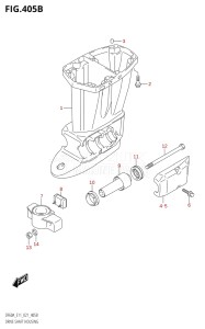 04005F-240001 (2022) 40hp E34-Italy (DF40ASVT  DF40ASVT) DF40A drawing DRIVE SHAFT HOUSING ((DF40A,DF50A,DF60A):E03)