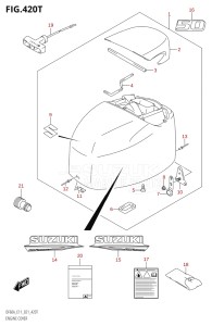 04005F-240001 (2022) 40hp E34-Italy (DF40ASVT  DF40ASVT) DF40A drawing ENGINE COVER (DF50AVT:E03:021)