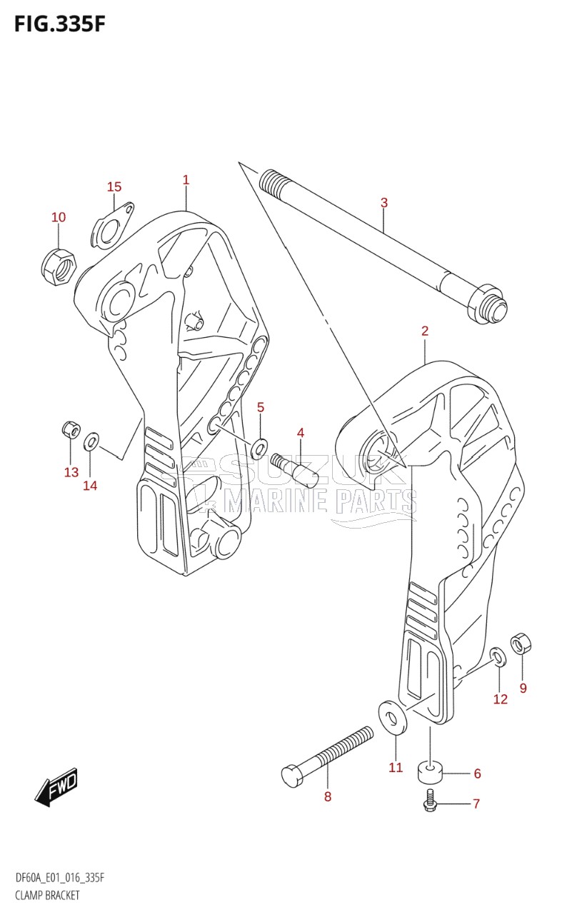 CLAMP BRACKET (DF50ATH:E01)