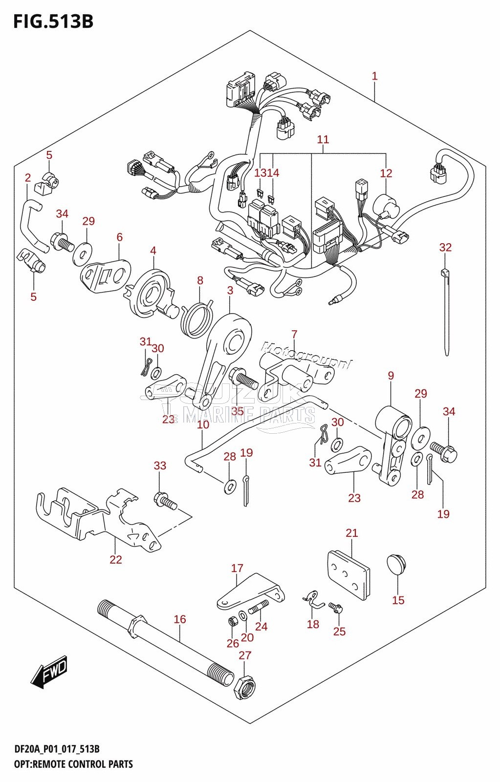 OPT:REMOTE CONTROL PARTS (DF15A:P01)