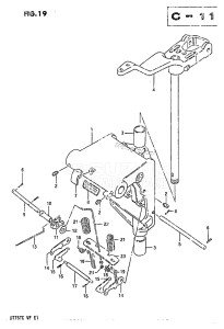 DT75 From 07501-504157 ()  1985 drawing SWIVEL BRACKET (MODEL QD)