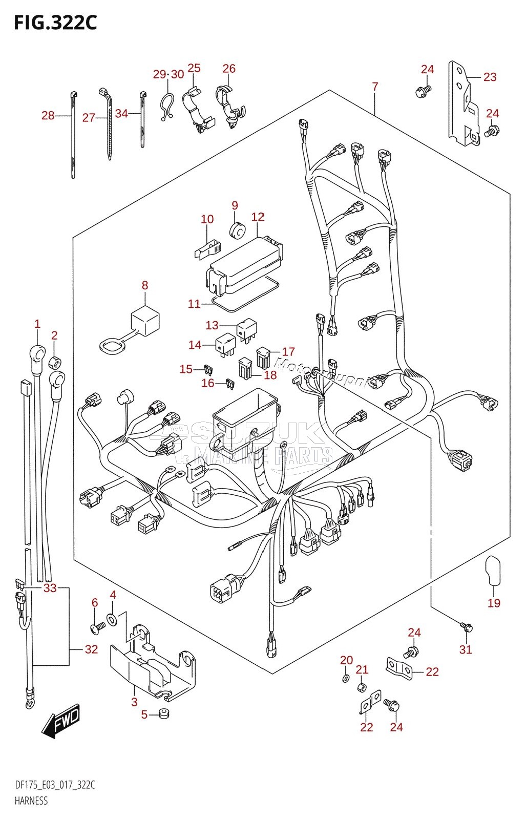 HARNESS (DF175T:E03)