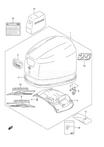 DF 25 V-Twin drawing Engine Cover