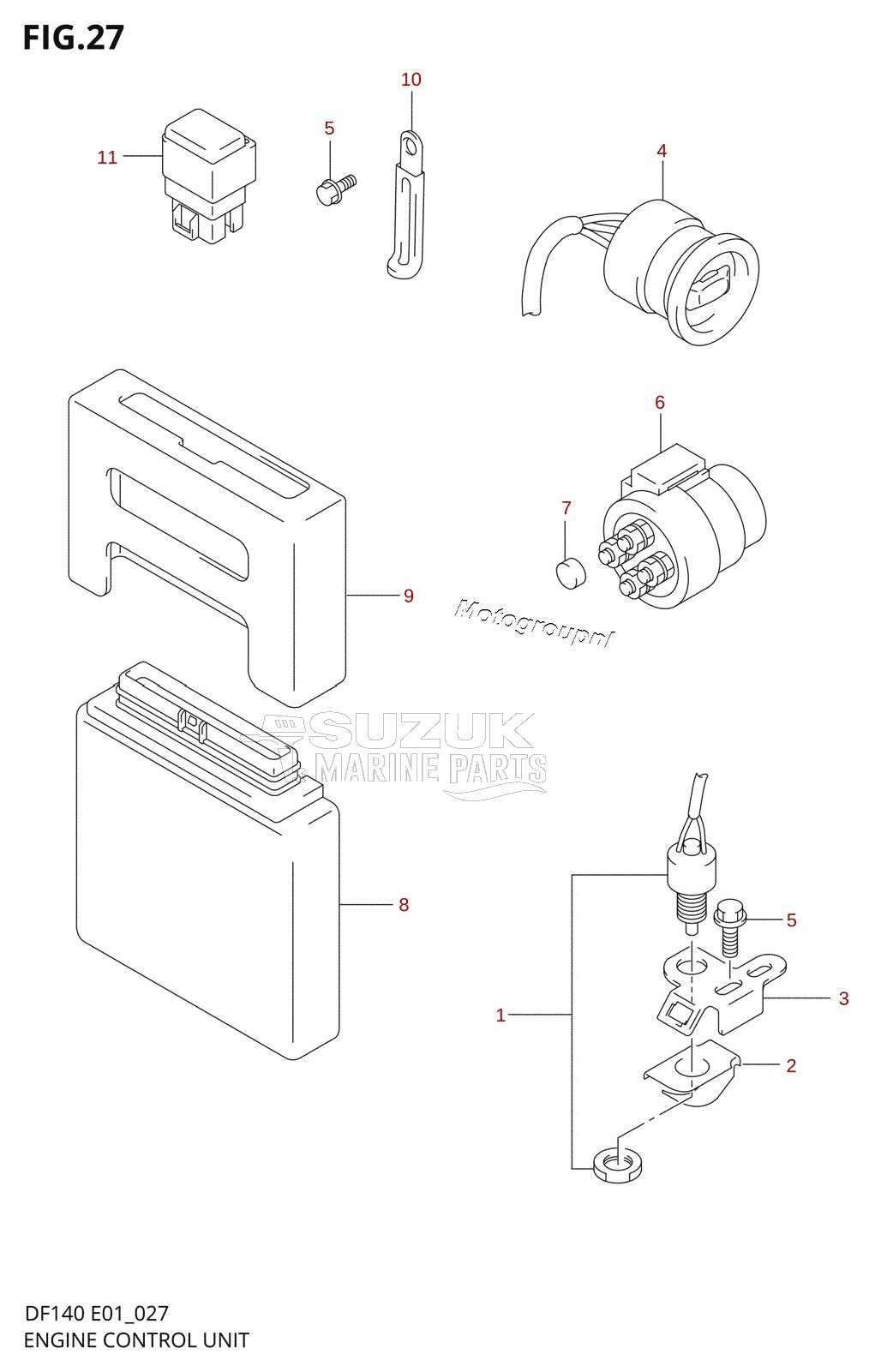 PTT SWITCH & ENGINE CONTROL UNIT