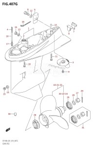 DF140A From 14003F-410001 (E01 E40)  2014 drawing GEAR CASE (DF140AT:E01)