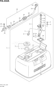 05001F-151001 (2001) 50hp E01 E11-Gen. Export 1-and 2 (DF50QHK1  DF50TK1) DF50 drawing FUEL TANK