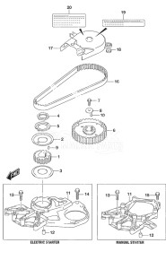 Outboard DF 9.9A drawing Timing Belt Non-Remote Control