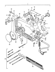 Outboard DT 85 drawing Remote Control (1988 to 1992)