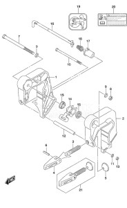 DF 9.9A drawing Clamp Bracket Non-Remote Control