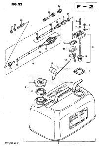 DT85 From 8501-614766 ()  1986 drawing FUEL TANK