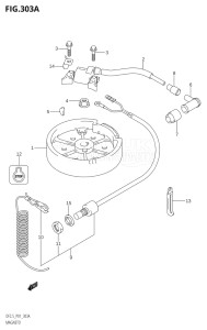 00251F-980001 (2009) 2.5hp P01-Gen. Export 1 (DF2.5K9) DF2.5 drawing MAGNETO