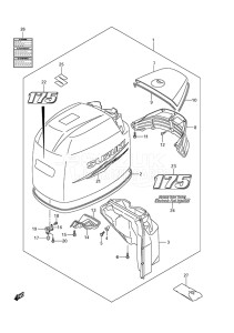 Outboard DF 175 drawing Engine Cover (2010 & Newer)