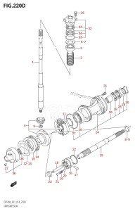 DF100A From 10003F-310001 (E01 E40)  2013 drawing TRANSMISSION (DF115AT:E40)