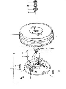 DT5W From 0502-2xxxx ()  1989 drawing DT5 (J /​ VZ) MAGNETO