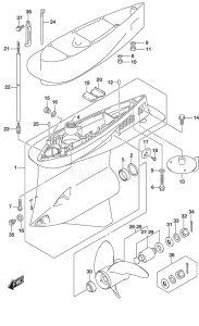 DF 300AP drawing Gear Case S/N 610001 to 612132