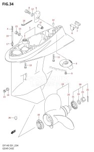 DF140 From 14001F-510001 (E01 E40)  2005 drawing GEAR CASE