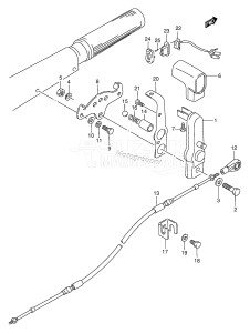 DT65 From 06502-908928 ()  1989 drawing CLUTCH LEVER (DT55HTC)