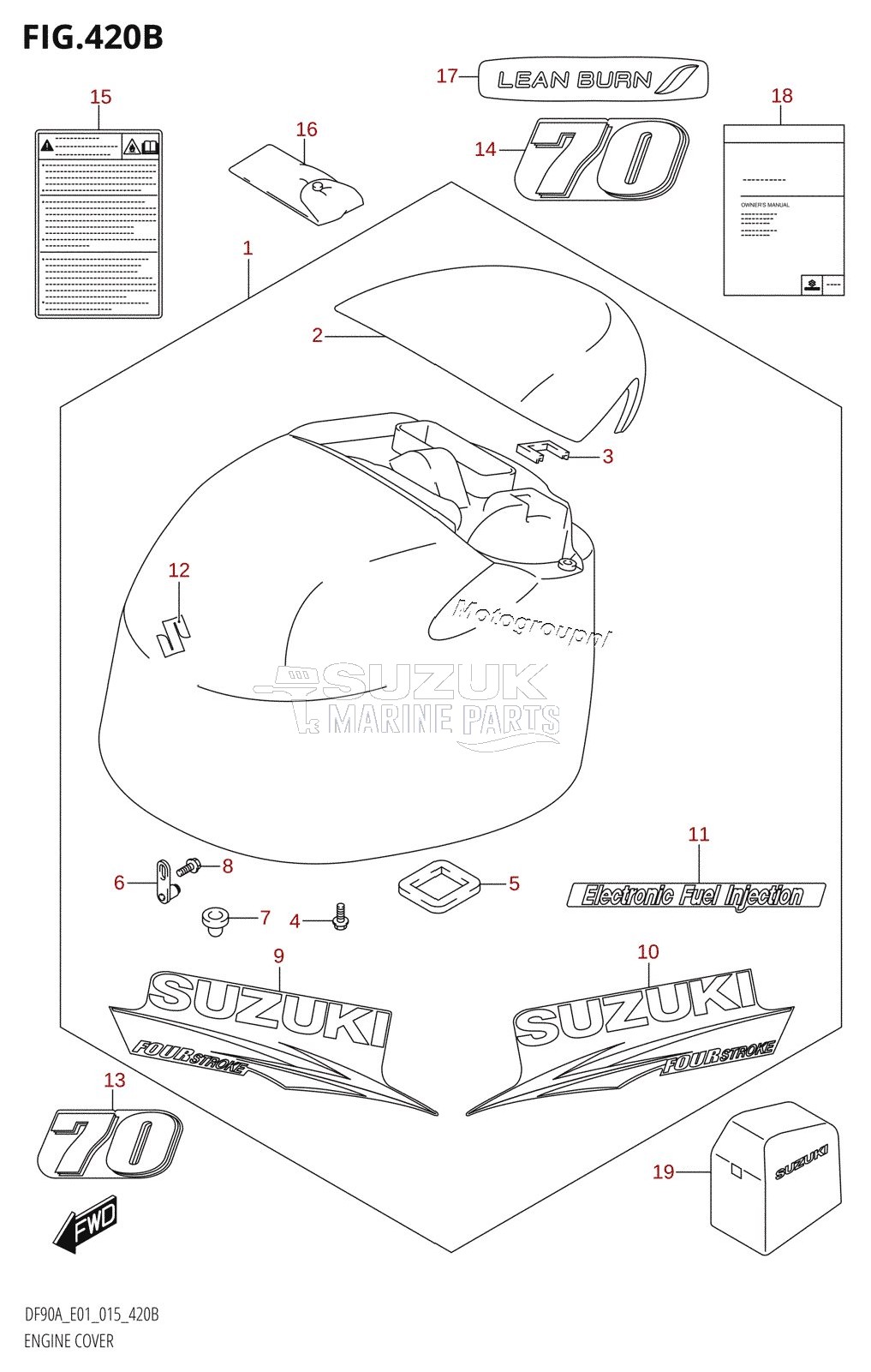 ENGINE COVER (DF70A:E40)