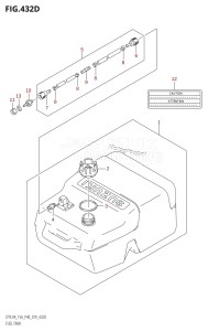 DT9.9A From 00993K-910001 (P36 P40)  2019 drawing FUEL TANK (DT9.9AK:P40)