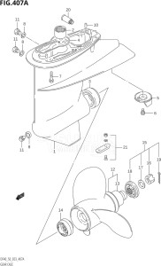 04001F-510001 (2005) 40hp E03-USA (DF40TK5) DF40 drawing GEAR CASE