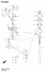 DF200AT From 20003F-440001 (E03 E11 E40)  2024 drawing CLUTCH SHAFT