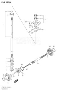 00995F-240001 (2022) 9.9hp E03 P03-USA (DF9.9B  DF9.9B    DF9.9BT  DF9.9BT    DF9.9BTH) DF9.9B drawing TRANSMISSION (DF9.9BT,DF9.9BTH,DF15ATH,DF20AT,DF20ATH)