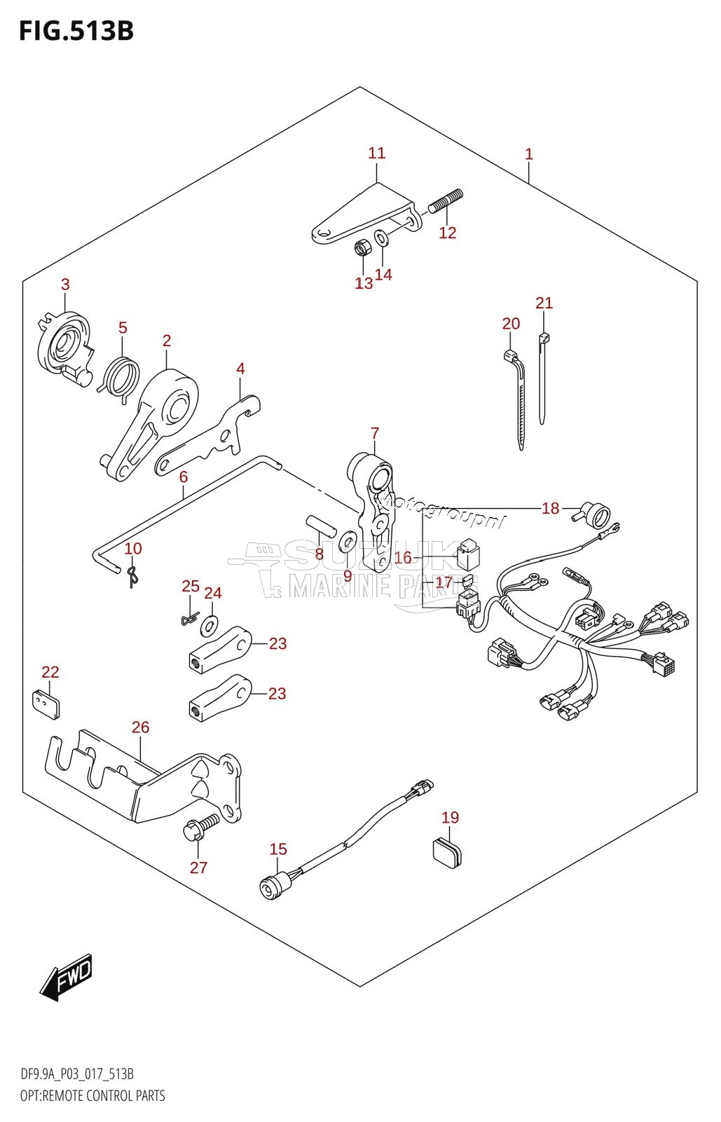 OPT:REMOTE CONTROL PARTS (DF9.9A:P03)