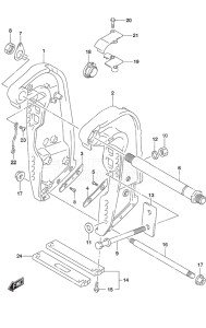 Outboard DF 350A drawing Clamp Bracket