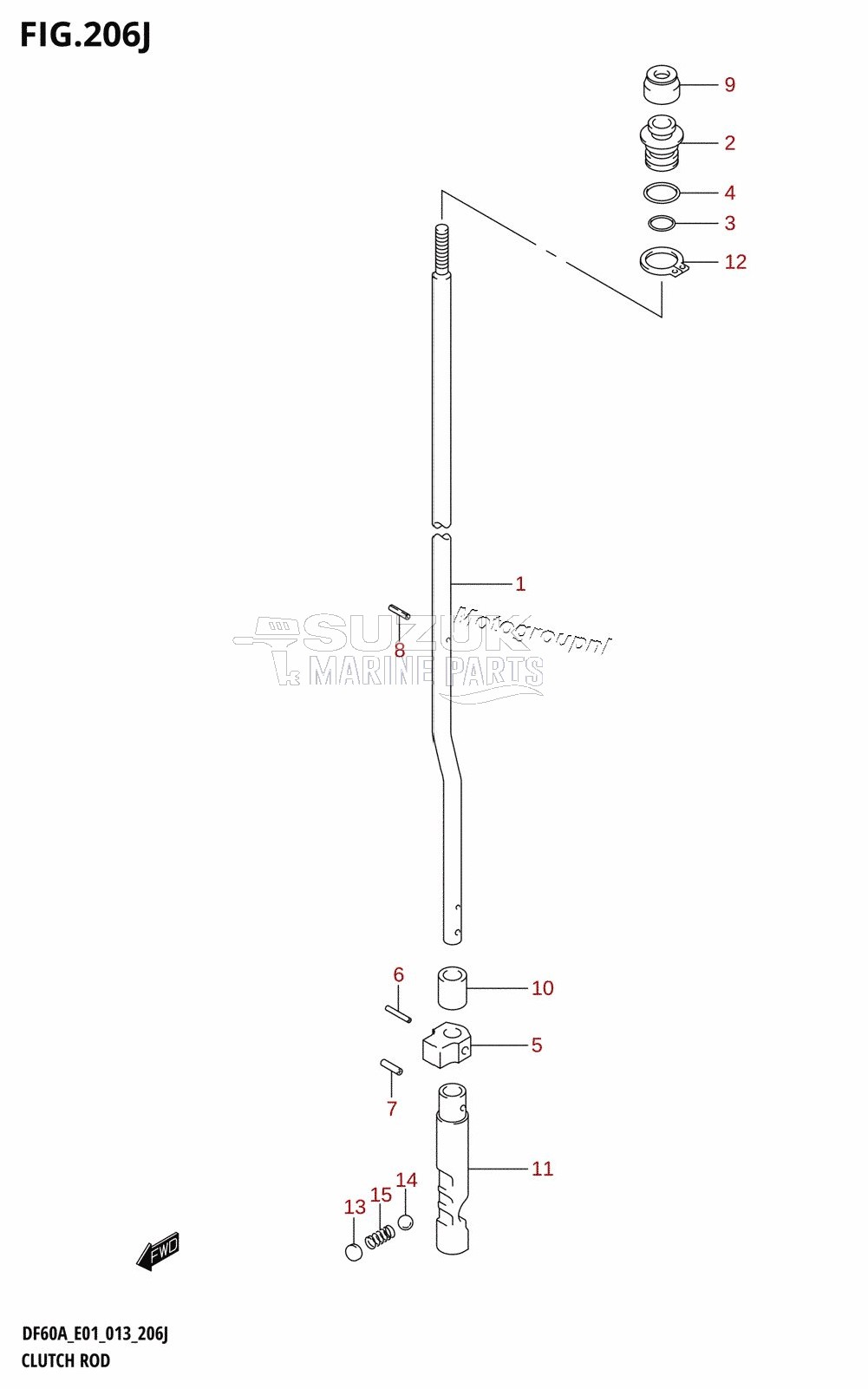 CLUTCH ROD (DF60AQH:E01)