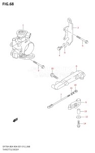 09003F-210001 (2012) 90hp E01 E40-Gen. Export 1 - Costa Rica (DF90A  DF90AT / DF90ATH  DF90ATH) DF90A drawing THROTTLE BODY (DF90ATH E01)