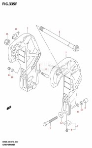 DF50A From 05003F-310001 (E01)  2013 drawing CLAMP BRACKET (DF50ATH:E01)