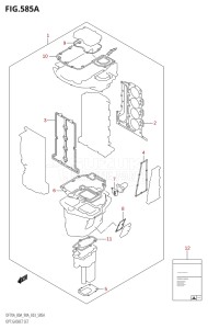 08002F-110001 (2011) 80hp E03-USA (DF80AT) DF80A drawing OPT:GASKET SET