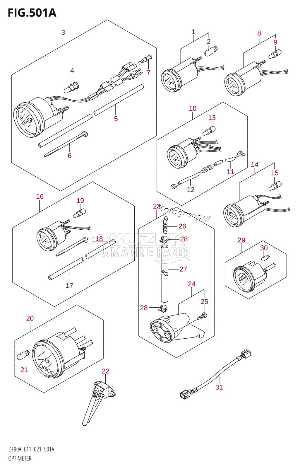 OPT:METER (DF70A,DF80A,DF90A,DF100B)