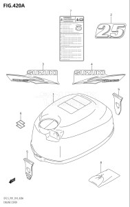 00252F-410001 (2014) 2.5hp P01-Gen. Export 1 (DF2.5) DF2.5 drawing ENGINE COVER