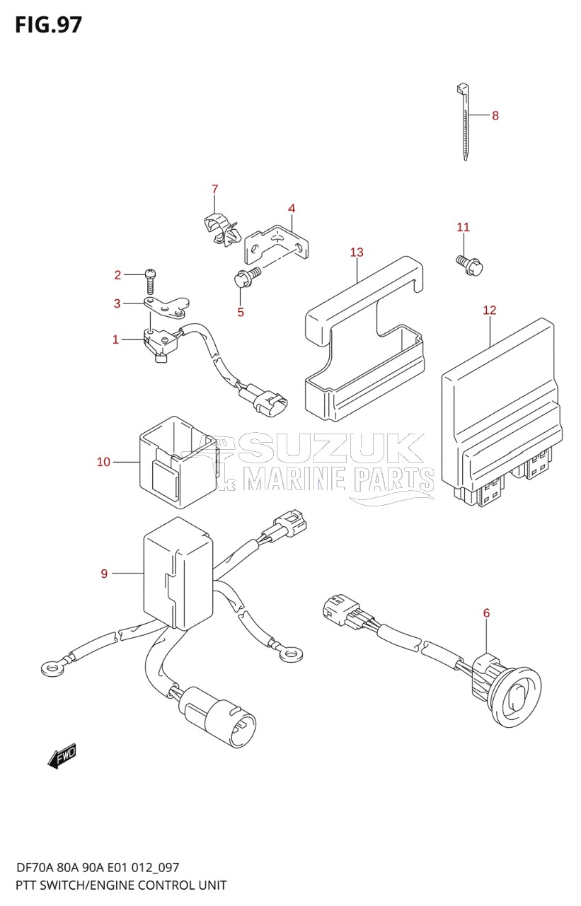 PTT SWITCH / ENGINE CONTROL UNIT (DF90ATH E01)